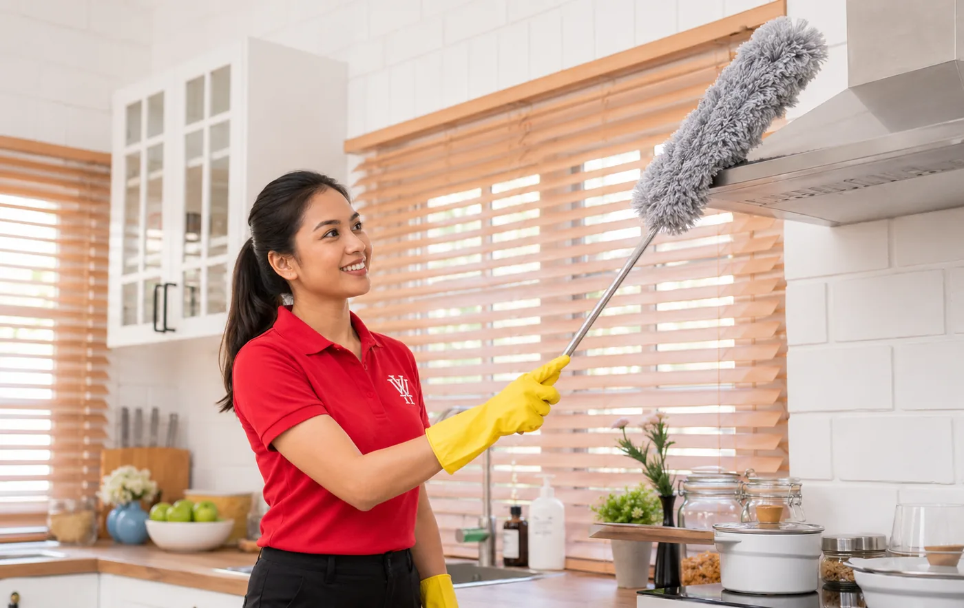 The full YY Goh Cleaning Services team in Ipoh with cleaning equipment