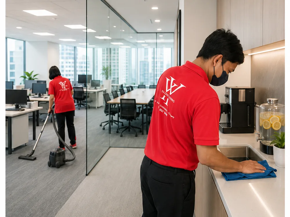 YY Goh housekeeping team keeping an Ipoh workplace clean and organised